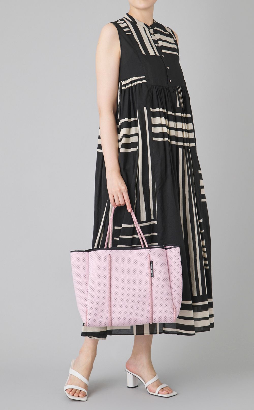 プリントギャザーワンピース