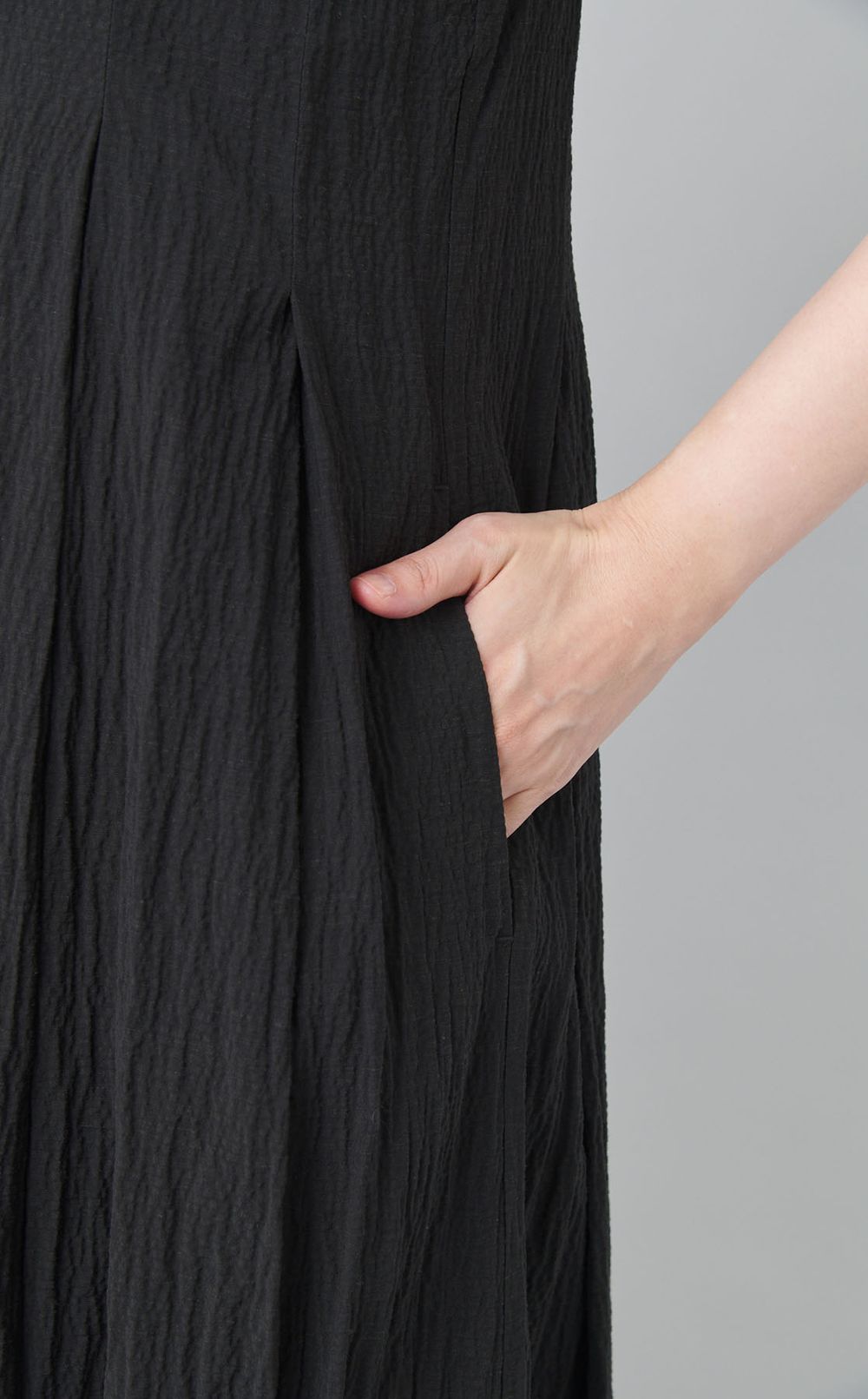 リネンサッカーロングワンピース