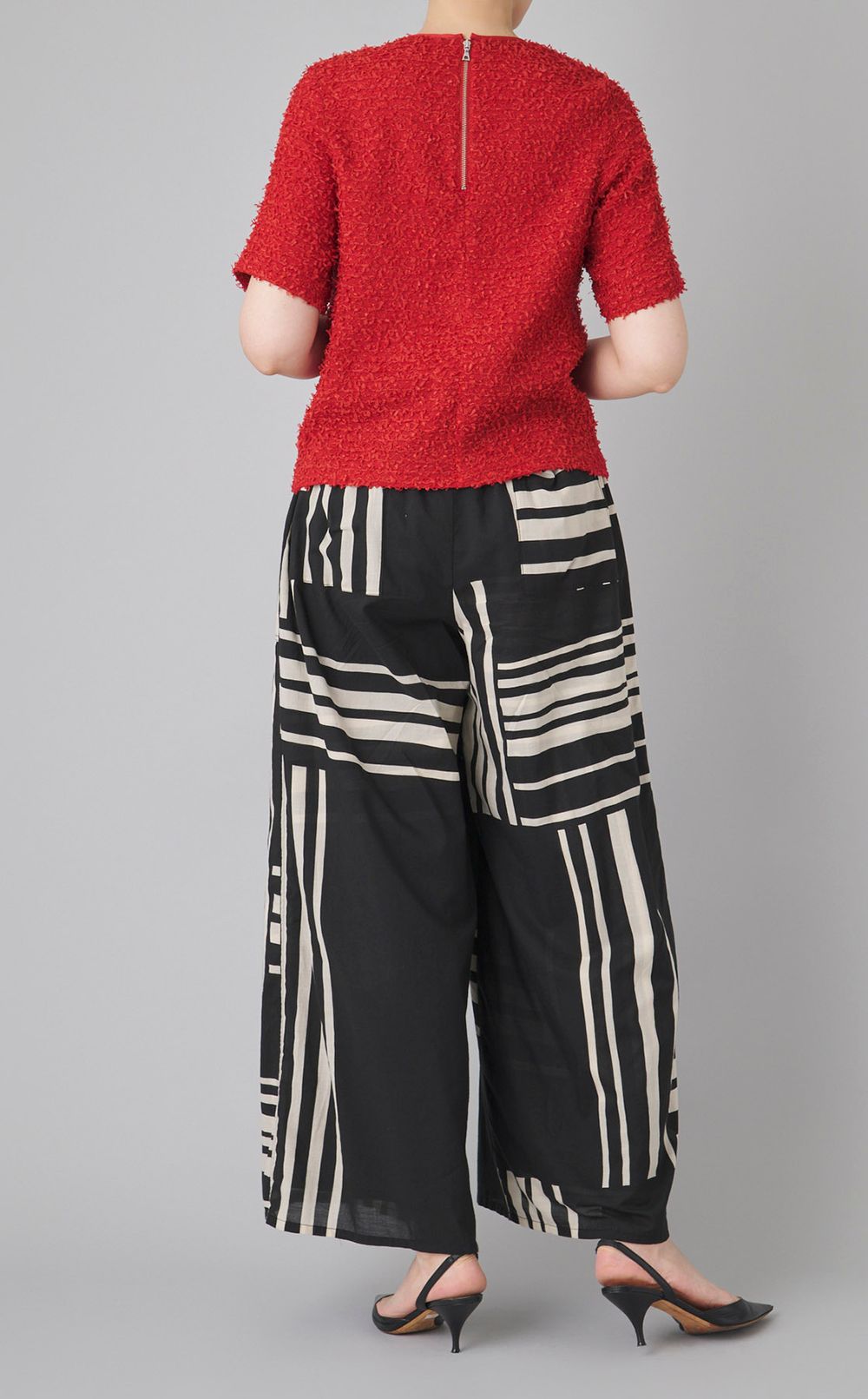 ツイードショートスリーブブラウス