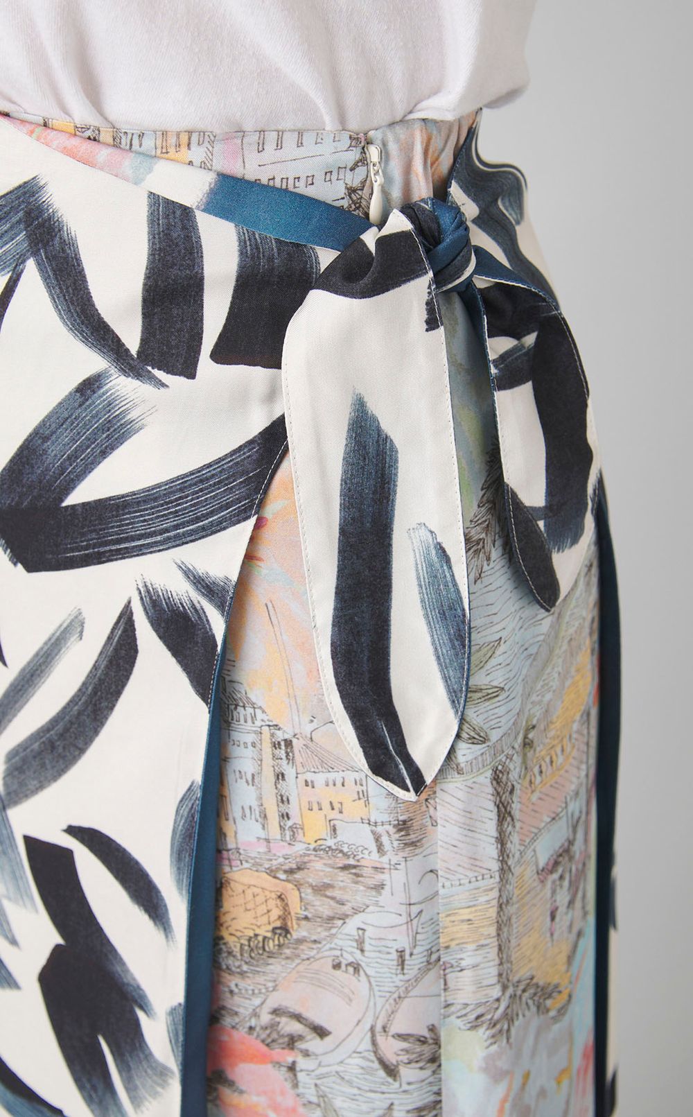 スカーフプリント2wayスカート