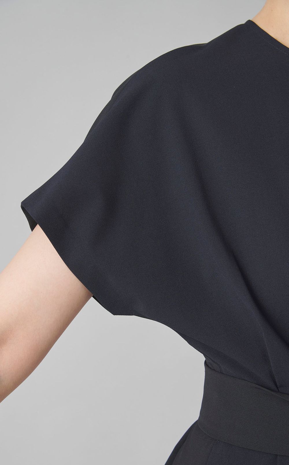 バイカラーウエストベルトワンピース