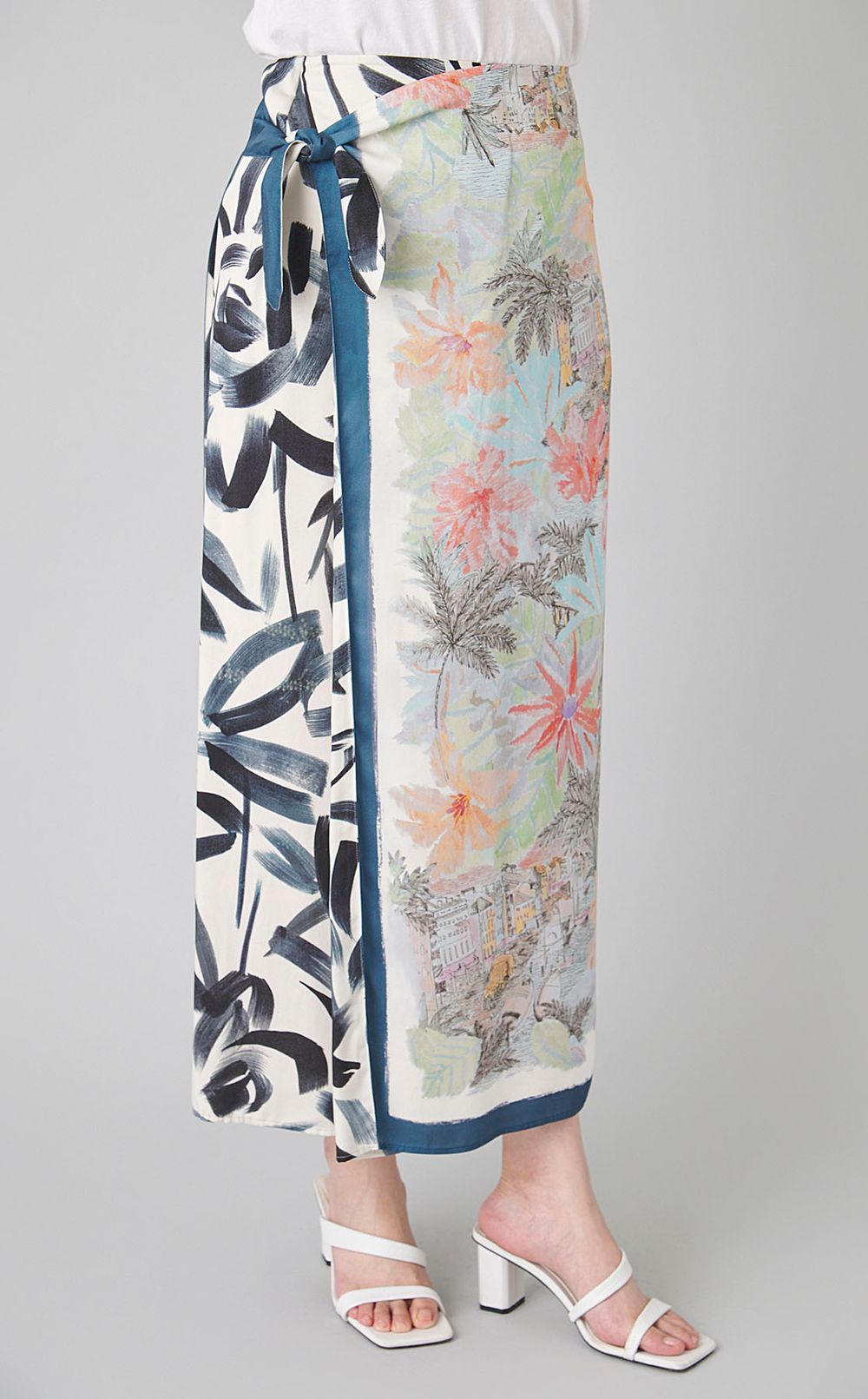 スカーフプリント2wayスカート