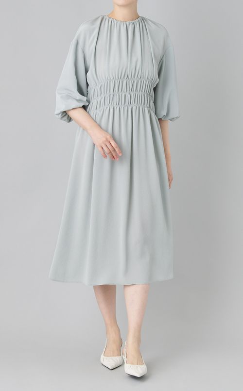 シャーリングギャザーワンピース