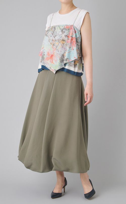 スカーフプリントビスチェ