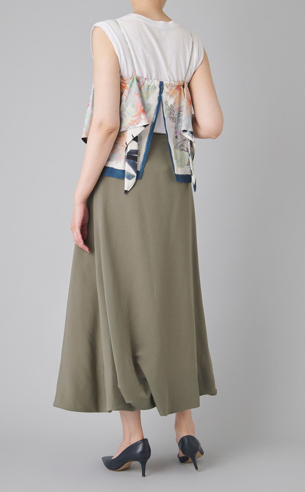 スカーフプリントビスチェ