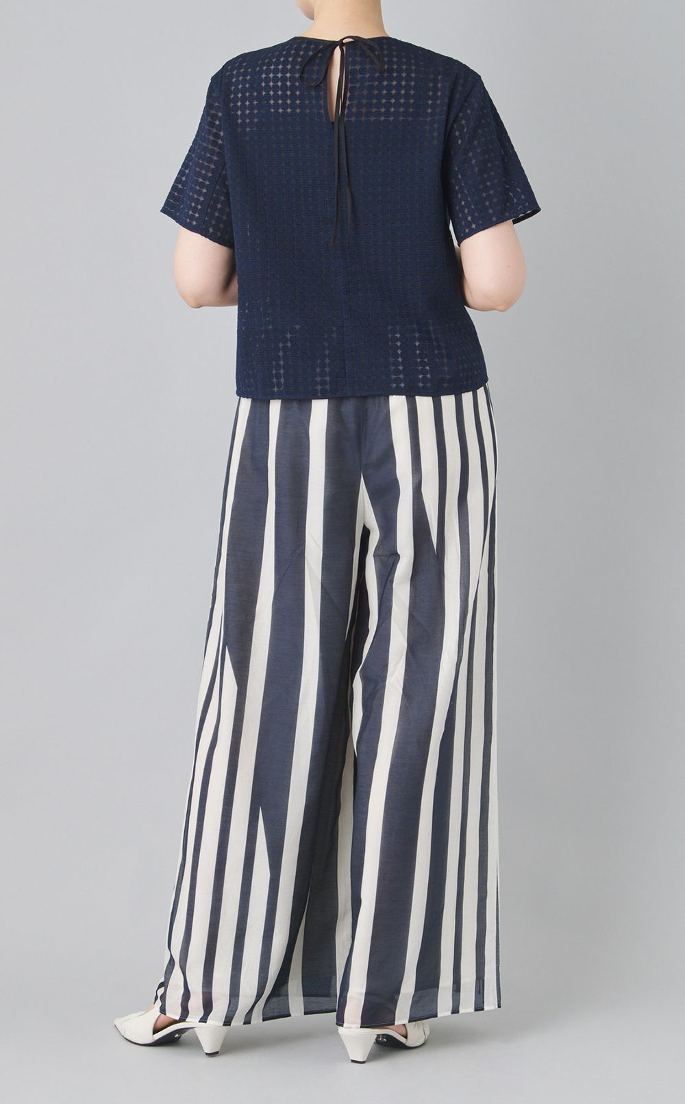 ドットハーフスリーブプルオーバー