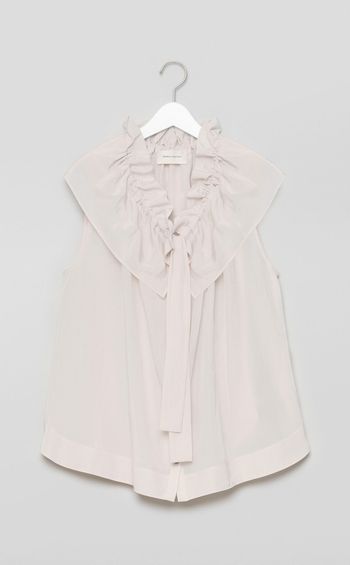 リボンタイフリルブラウス
