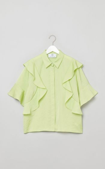 デザインフリルブラウス