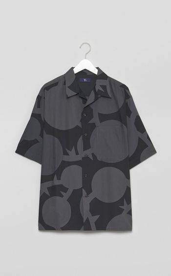 トゲ水玉オープンカラー半袖シャツ