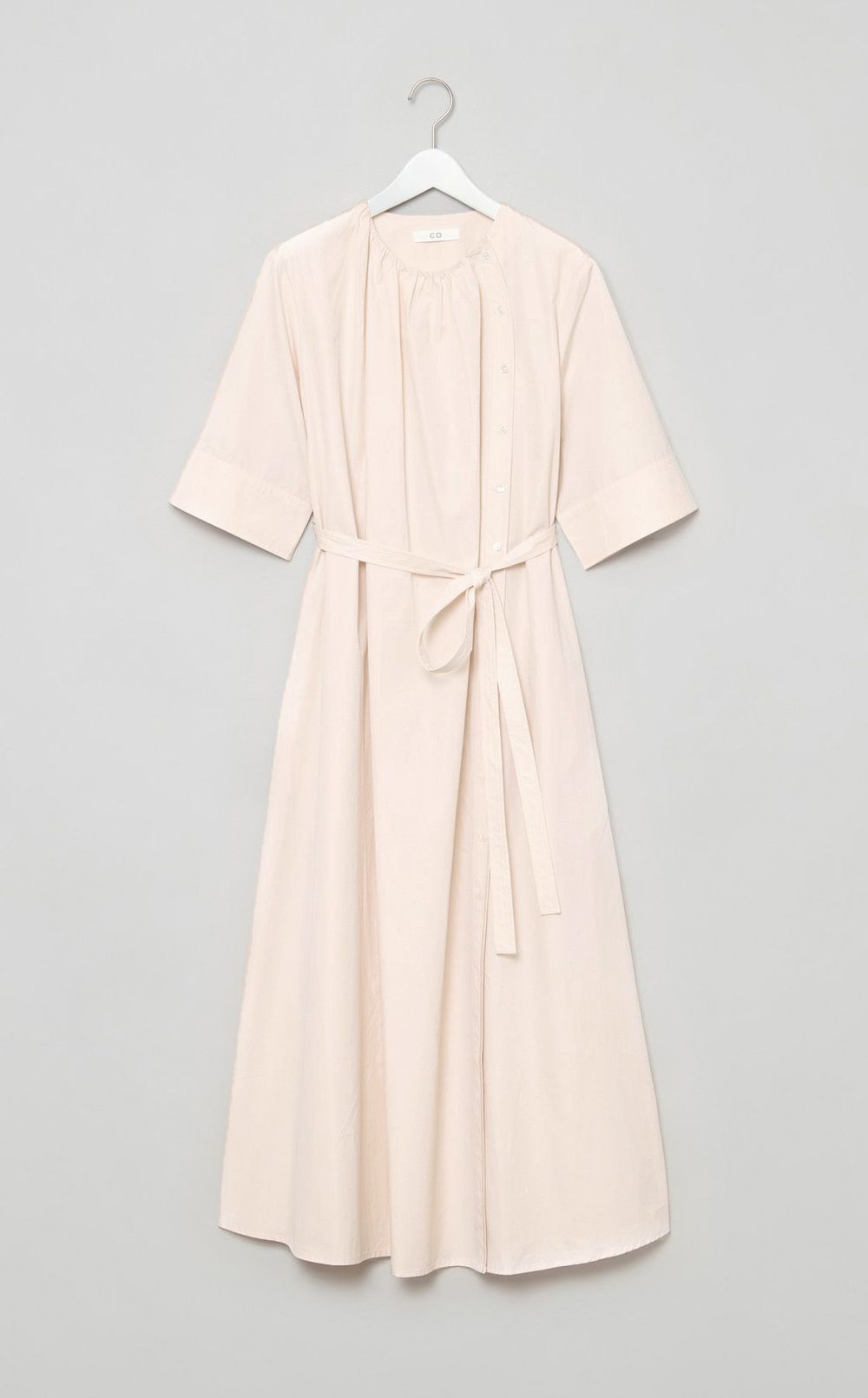 コットンギャザーベルテッドワンピース