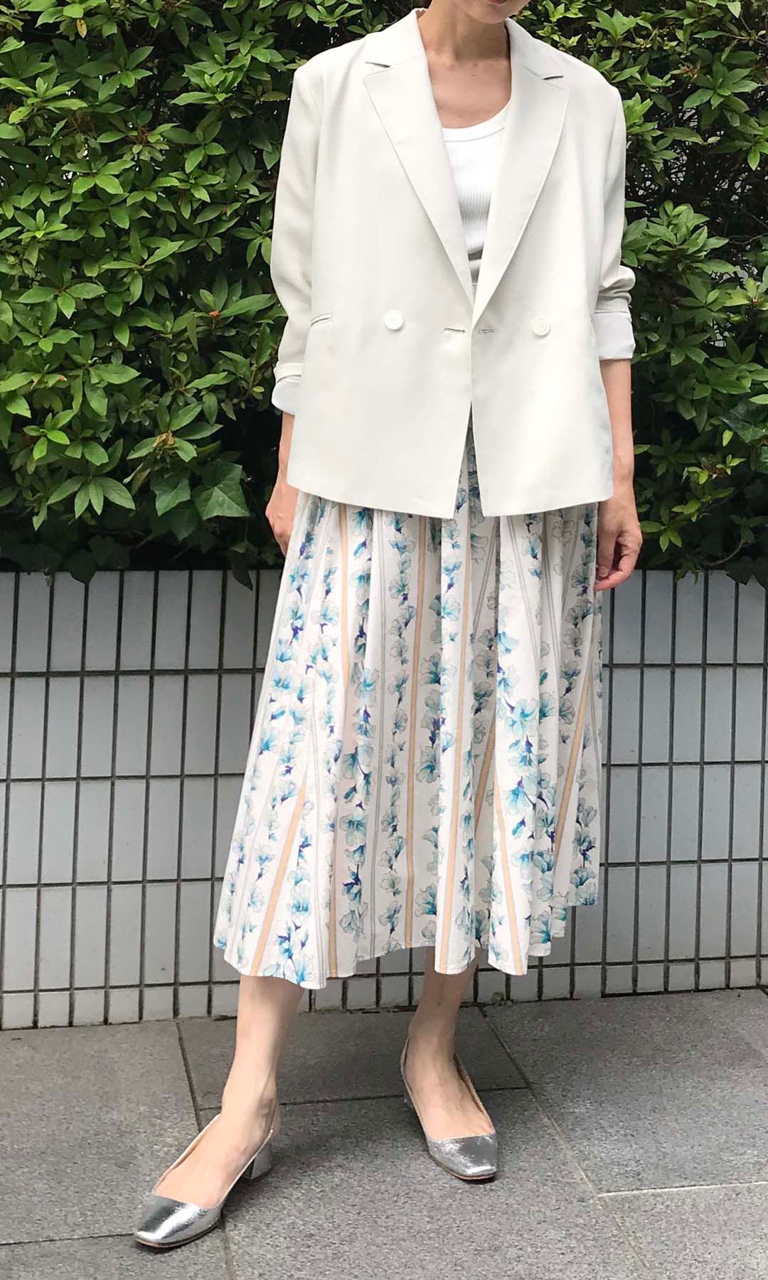 forte forte フラワープリントスカート forte_forte｜フラワープリントギャザースカート