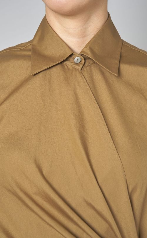 ノースリーブラップシャツワンピース