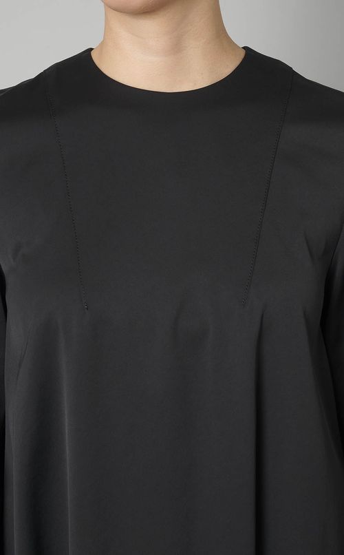 マットサテンAラインワンピース