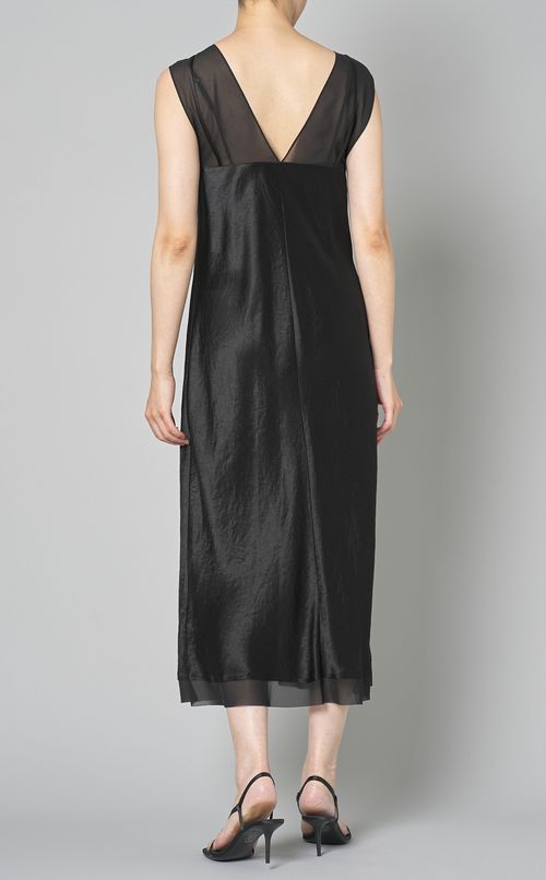 シフォンレイヤードシースルーワンピース