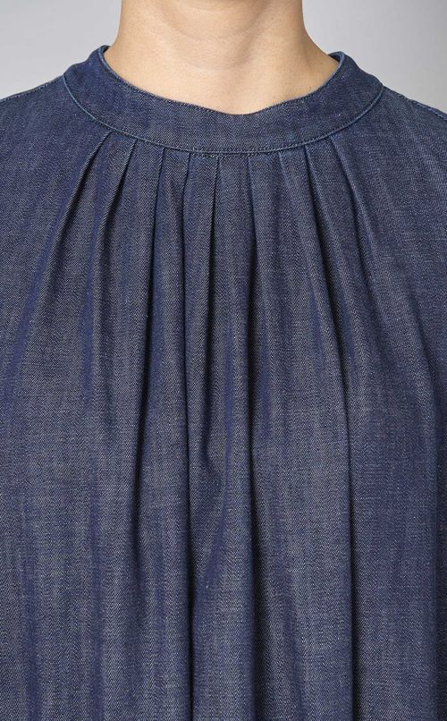 デニムティアードロングワンピース