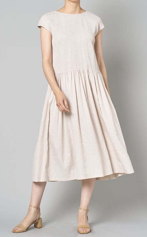 フレンチスリーブシャーリングワンピース