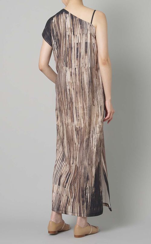 ワンショルダーコクーンワンピース