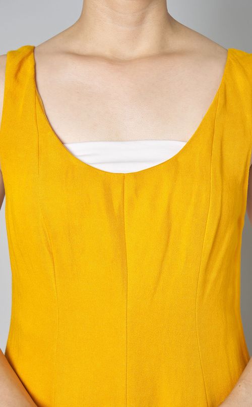 パネルスクープネックワンピース