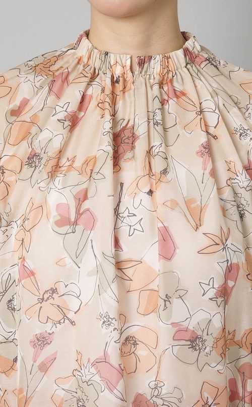 ピオニープリントブラウス