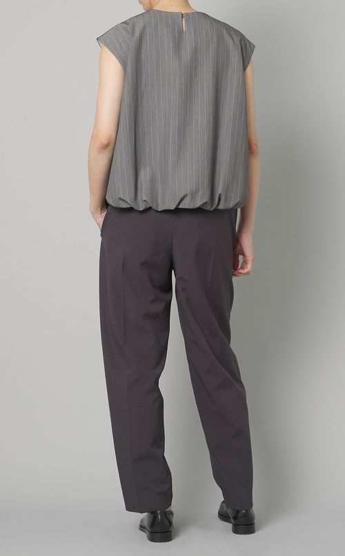 ストライプバルーンヘムブラウス