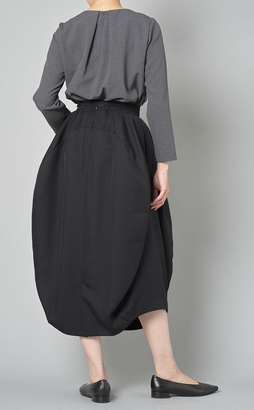 ボールウエストゴムコクーンスカート