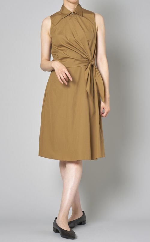 ノースリーブラップシャツワンピース