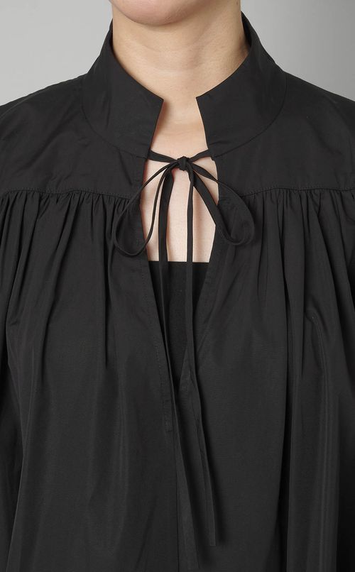 コットンギャザーショートスリーブブラウス