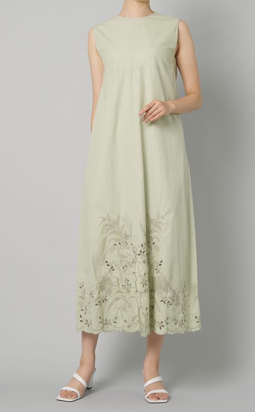 コットンスカラップレースワンピース