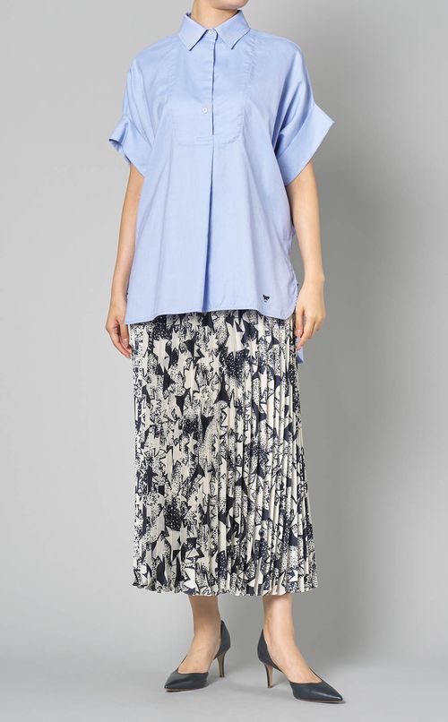 オックスハーフフレアスリーブシャツ