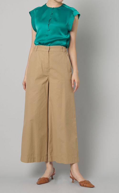 コットンウエストゴムチノパンツ