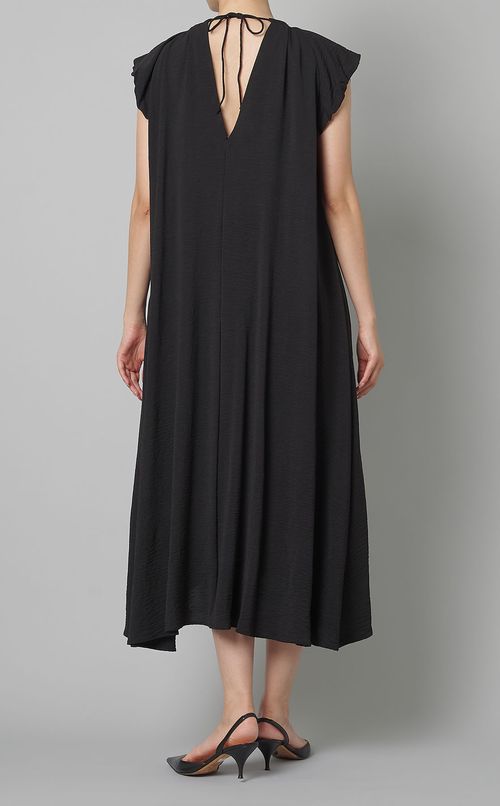 ギャザースリーブロングワンピース