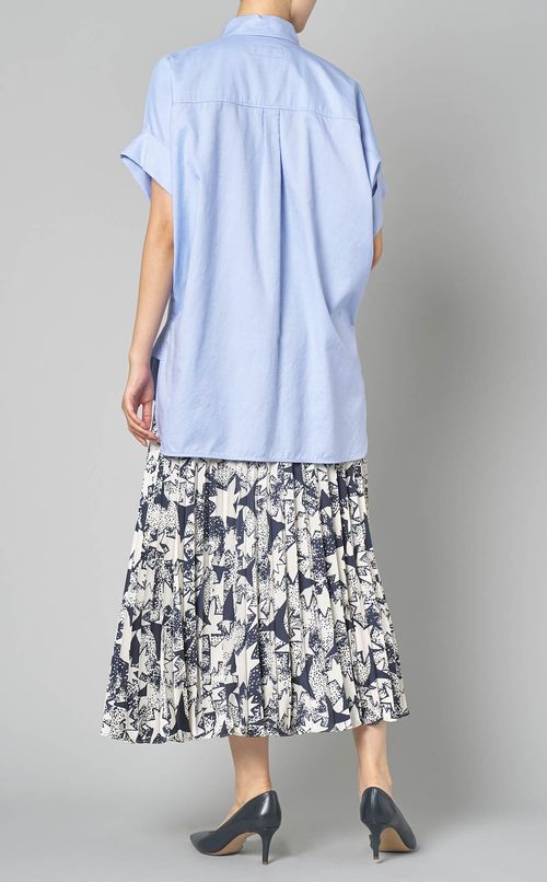 オックスハーフフレアスリーブシャツ