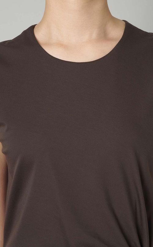 サイドギャザーノースリーブワンピース