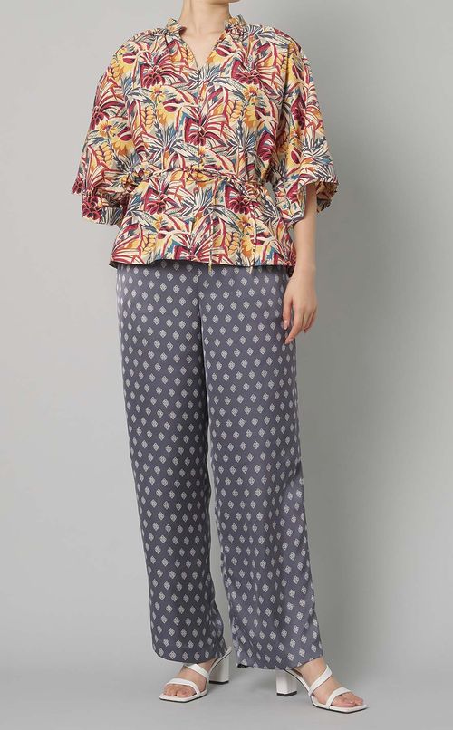 プリントドローストリングパンツ