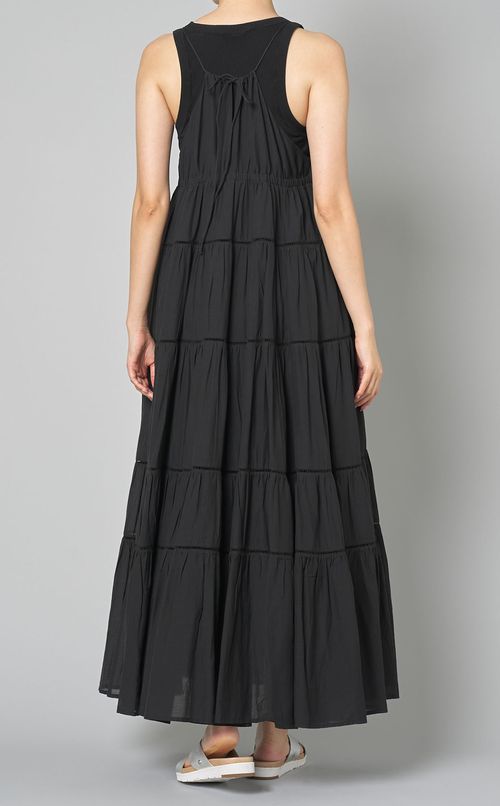 ティアードキャミソールロングワンピース