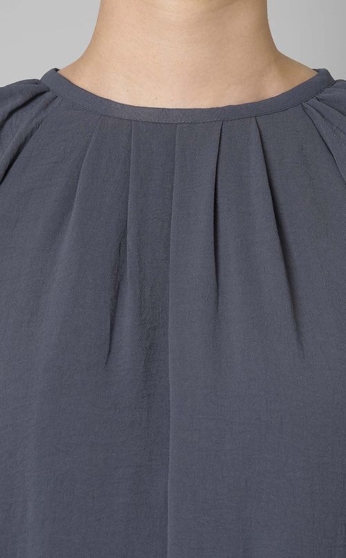 ギャザースリーブロングワンピース