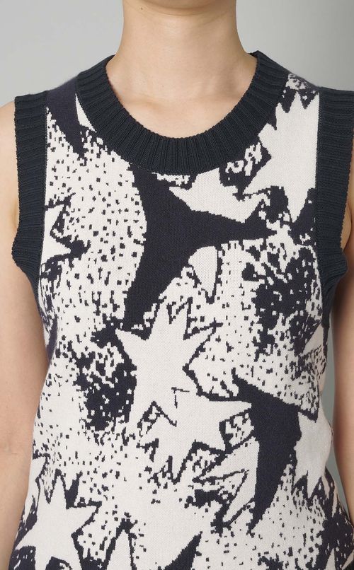 スタージャガードノースリーブベスト