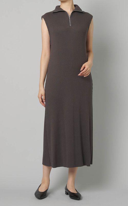 コットンウールリブカットワンピース