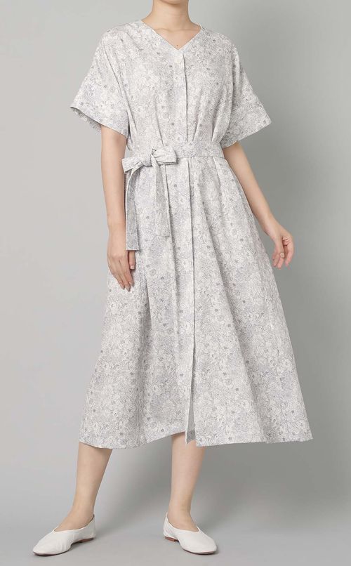 ボタニカルコートワンピース