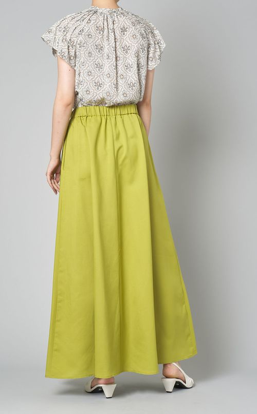 タフタギャザーロングスカート