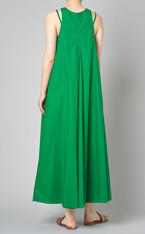 コットンダブルストラップロングワンピース