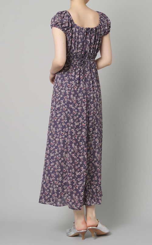 プリントオフショルダーワンピース