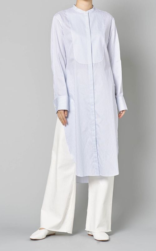 ドビーコットンブザムシャツワンピース