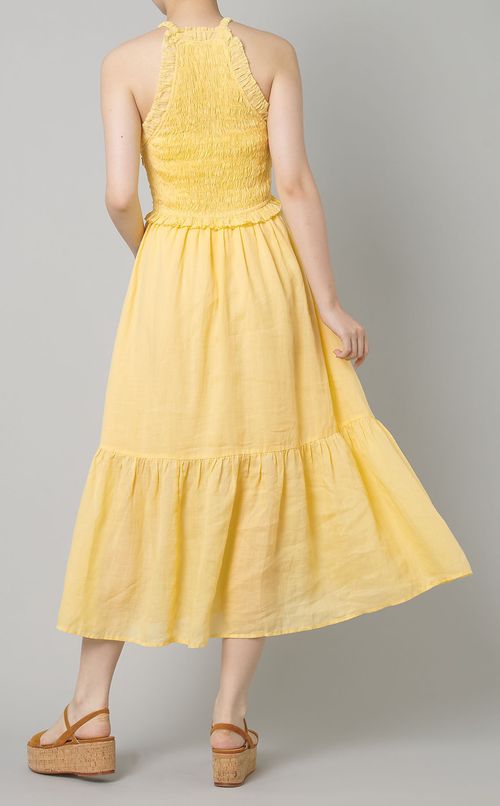 ギャザースモックティアードワンピース