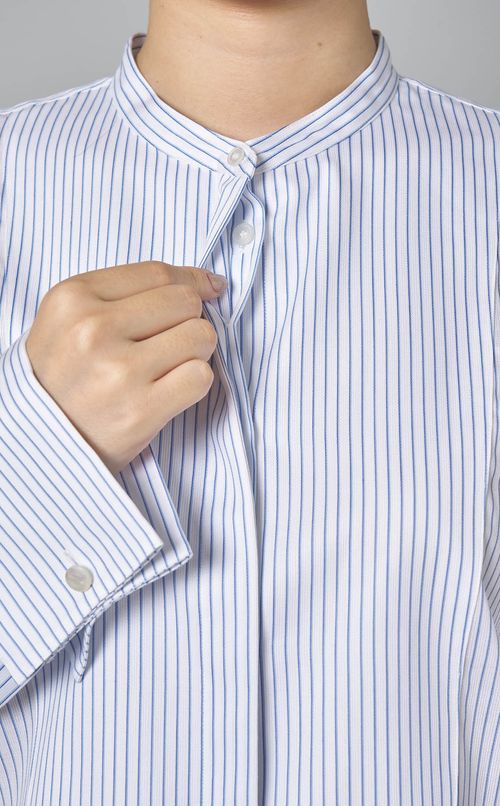 ドビーコットンブザムシャツワンピース