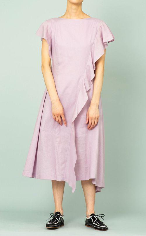 リネン混ワンピース