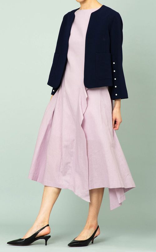 リネン混ワンピース