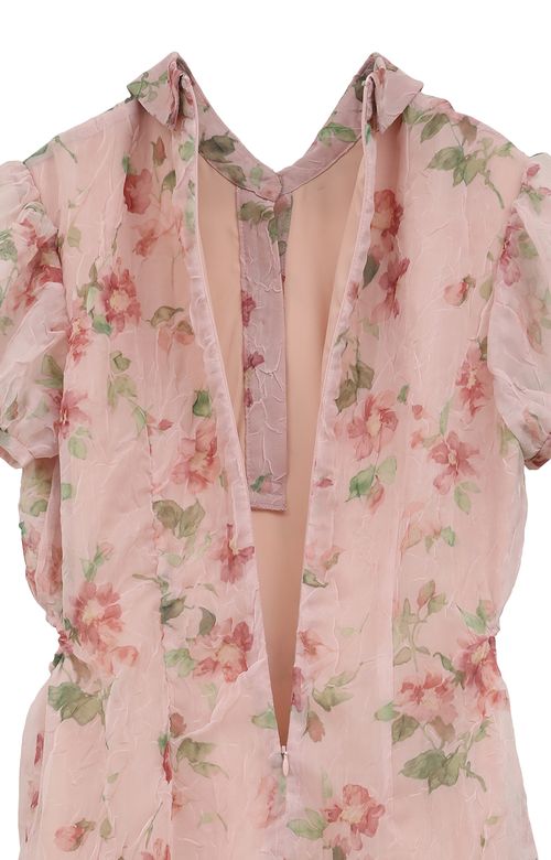 シアーフラワープリントワンピース