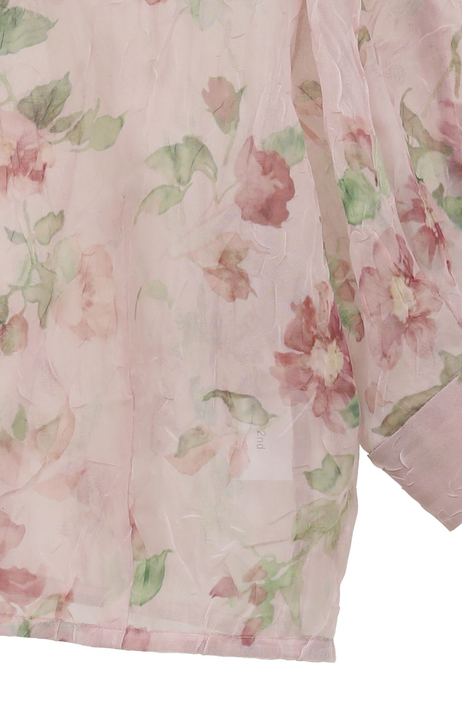 フラワープリントシアーブラウス