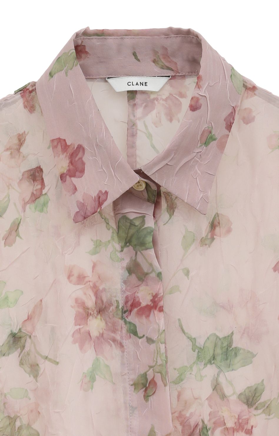 フラワープリントシアーブラウス